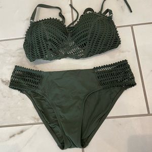 Robin Piccone- Supportive Olive Green Bikini